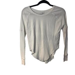 Aritzia Tna Alder Thermal Waffle Knit Pullover Top Size 2XS
